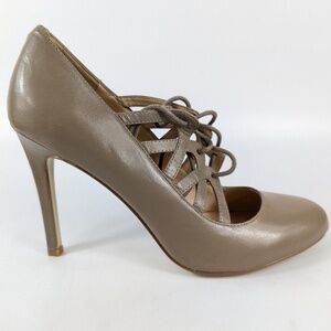 Nine West Sassafras Lace Up Heel Smoke Color NWT Size 10M